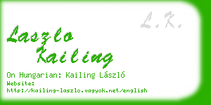 laszlo kailing business card